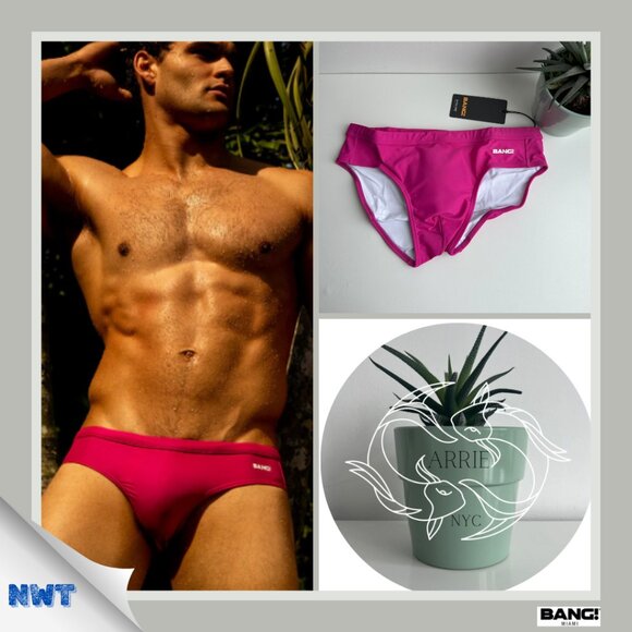 BANG! - CONFESS MAGENTA - Men's Swim Brief - PRICE FIRM